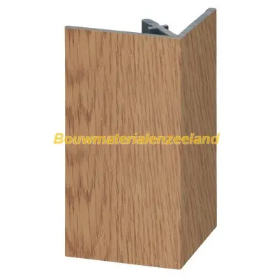 Uitwendig rechthoekprofiel Keralit 46x46mm licht eiken classic nerf 400 cm. lang
