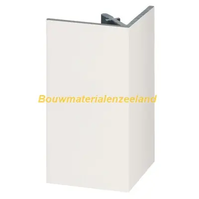 Uitwendig rechthoekprofiel Keralit 46x46mm wit classic nerf 400 cm. lang