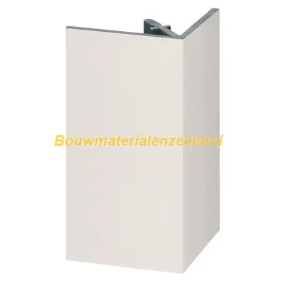Uitwendig rechthoekprofiel Keralit 46x46mm snowwhite pure mat 400 cm. lang
