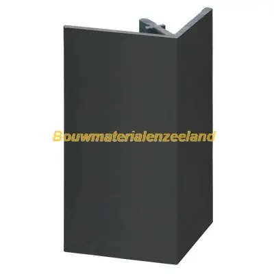 Uitwendig rechthoekprofiel Keralit 46x46mm nightblack pure mat 400 cm. lang