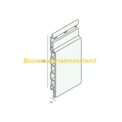 Keralit sponningdeel 143mm licht eiken classic nerf 600 cm. lang