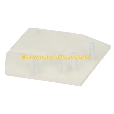 Eindkap uitwendig rechthoekverbindingprofiel Keralit creme classic nerf
