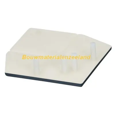 Eindkap uitwendig rechthoekverbindingprofiel Keralit skyblue pure mat