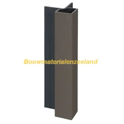 Keralit uitwendig hoekprofiel 32x32mm kwartsgrijs classic nerf 400 cm. lang