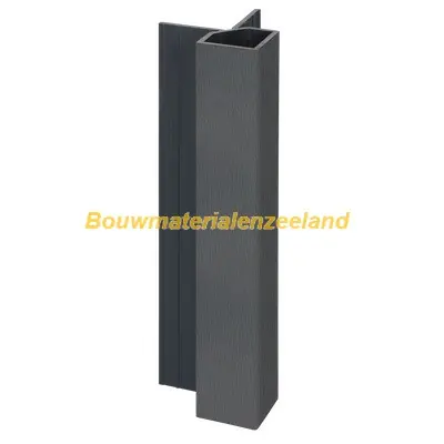 Keralit uitwendig hoekprofiel 32x32mm antraciet classic nerf 400 cm. lang