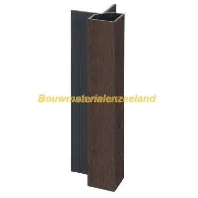 Keralit uitwendig hoekprofiel 32x32mm donker eiken classic nerf 400 cm. lang