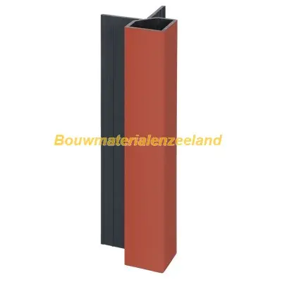 Keralit uitwendig hoekprofiel 32x32mm steenrood classic nerf 400 cm. lang
