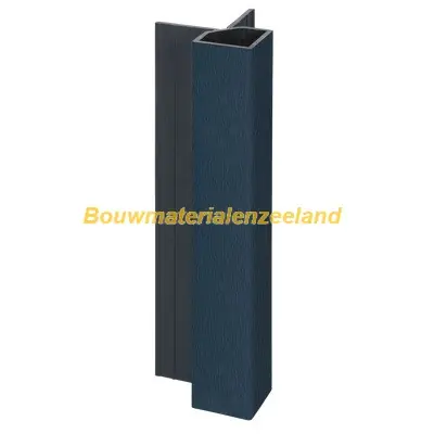 Keralit uitwendig hoekprofiel 32x32mm staalblauw classic nerf 400 cm. lang