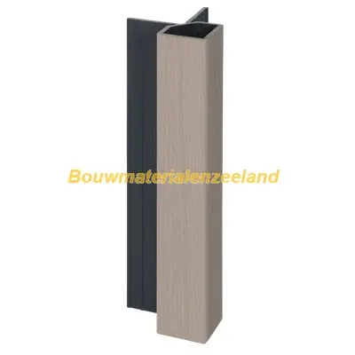 Keralit uitwendig hoekprofiel 32x32mm vergrijsd ceder classic nerf 400 cm. lang