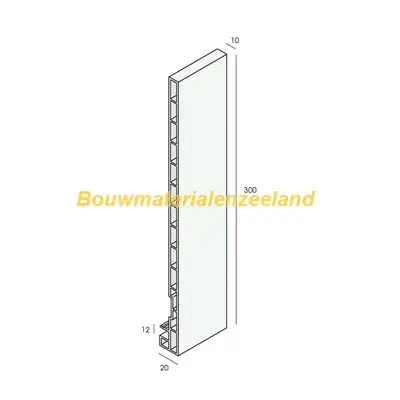Keralit dakrandpaneel 300mm wijnrood classic nerf 600 cm. lang