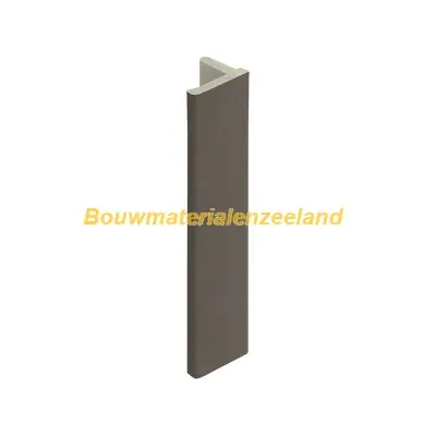 Eindprofiel 10mm voor Keralit dakrand kwartsgrijs classic nerf 400 cm. lang