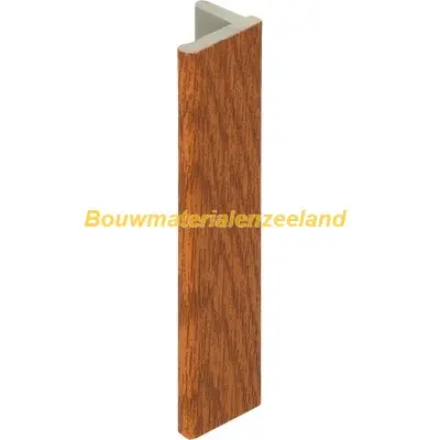 Eindprofiel 10mm voor Keralit dakrand golden oak classic nerf 400 cm. lang