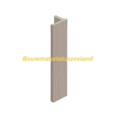 Eindprofiel 10mm voor Keralit dakrand vergrijsd ceder classic nerf 400 cm. lang