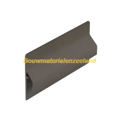 Trim/kraal aansluitprofiel 10mm Keralit dakrand kwartsgrijs classic nerf 600 cm. lang