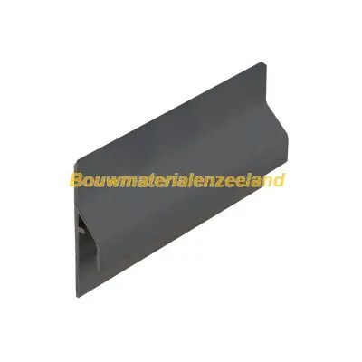 Trim/kraal aansluitprofiel 10mm Keralit dakrand antraciet classic nerf 600 cm. lang