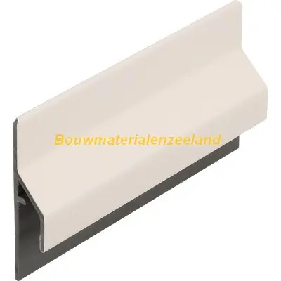 Trim/kraal aansluitprofiel 10mm Keralit dakrand wit classic nerf 600 cm. lang