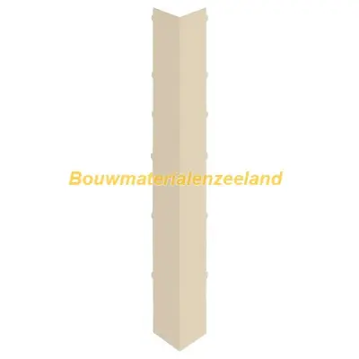 Uitwendig hoekstuk 350mm Keralit dakrand licht ivoor classic nerf
