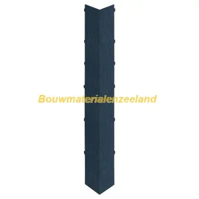 Uitwendig hoekstuk 350mm Keralit dakrand staalblauw classic nerf