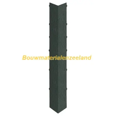 Uitwendig hoekstuk 350mm Keralit dakrand donkergroen classic nerf