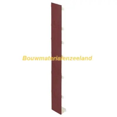 Tussenstuk 350mm Keralit dakrand wijnrood classic nerf