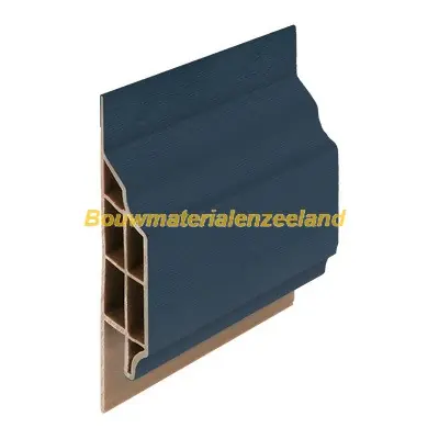 Trim/kraal sierlijst 10mm Keralit dakrand staalblauw classic nerf 600 cm. lang
