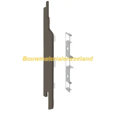 Eindkap+connector links voor 2814 (5st) kwartsgrijs classic nerf