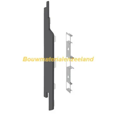 Eindkap+connector links voor 2814 (5st) antraciet classic nerf