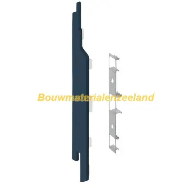 Eindkap+connector links voor 2814 (5st) staalblauw classic nerf
