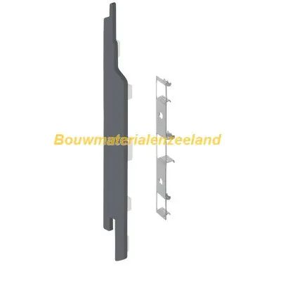 Eindkap+connector links voor 2814 (5st) dustgrey pure mat
