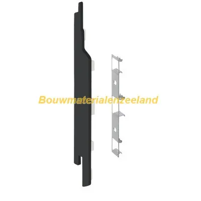 Eindkap+connector links voor 2814 (5st) nightblack pure mat