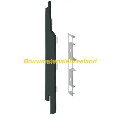 Eindkap+connector links voor 2814 (5st) timbergreen pure mat