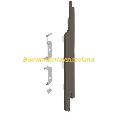 Eindkap+connector rechts voor 2814 (5st) kwartsgrijs classic nerf