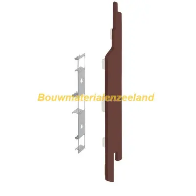 Eindkap+connector rechts voor 2814 (5st) mahonie classic nerf