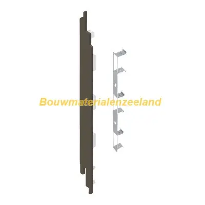 Eindkap+connector links voor 2819 (5st) kwartsgrijs classic nerf