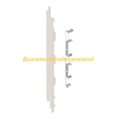 Eindkap+connector links voor 2819 (5st) snowwhite pure mat