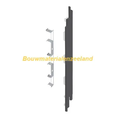Eindkap+connector rechts voor 2819 (5st) antraciet classic nerf