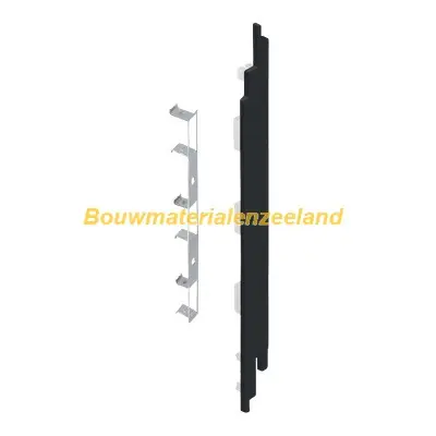 Eindkap+connector rechts voor 2819 (5st) zwartgrijs classic nerf