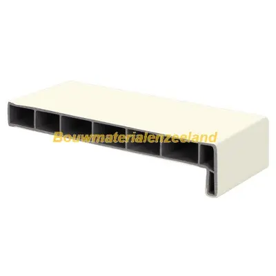 Lignodur vensterbank 20cm, voorzijde 45mm wit 400 cm. lang