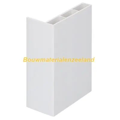 Hoekprofiel 60x30x10mm wit 600 cm. lang