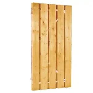 Woodvision Geschaafde plankendeur grenen op verstelbaar stalen frame 90x180 cm, recht