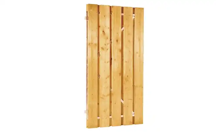 Woodvision Geschaafde plankendeur grenen op verstelbaar stalen frame 90x180 cm, recht