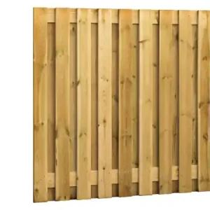 Woodvision Geschaafd plankenscherm grenen 19-planks 15 mm 180x180 cm, verticaal recht