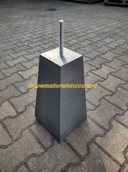 Betonpoer taps 40 cm antraciet inclusief draadeind exclusief stelplaat 10004032