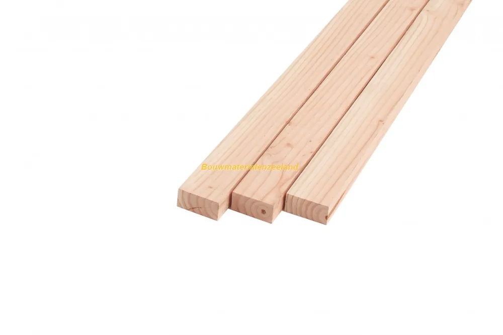Douglas geschaafde regel 2,2x4,5x300 cm, onbehandeld.