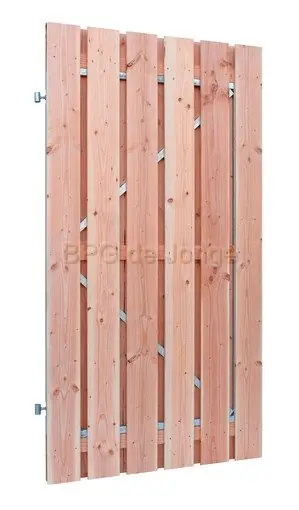 Douglas gesch plankendeur op verstelbaar stalen frame, 16 mm, 100 x 190 cm, onbehandeld.