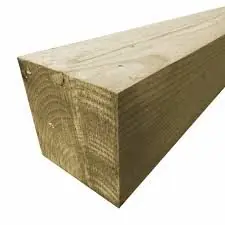 Douglas fijnbezaagde paal 12x12x300 cm, groen ge?mpregneerd