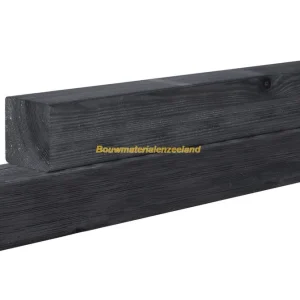 ZWART Grenen geschaafde paal 8,8 x 8,8 x 270 cm, zonder diamantkop