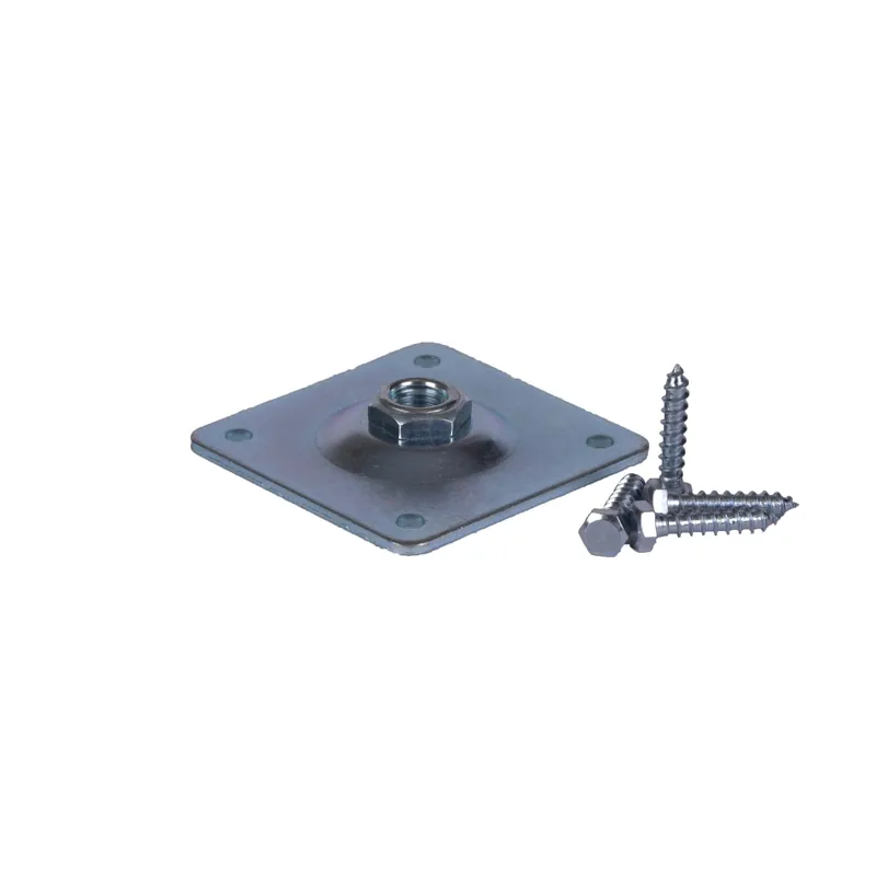 Set scharnierplaat voor betonpoeren/Plaat: 100x100x5mm/M16
