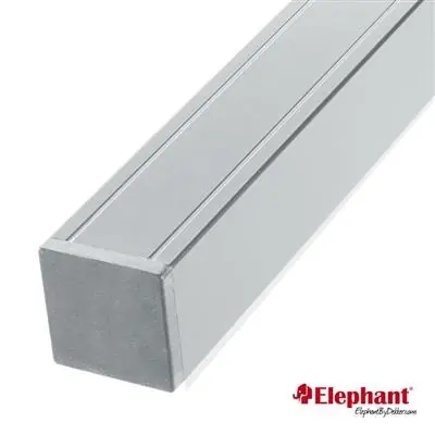ALUMINIUM PAAL MET KAP 68X68X1860MM MET HOUTEN KERN 1840MM [ANTRA.GEPOEDERCOAT] BC