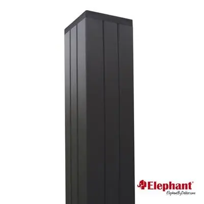 Aluminium paal "Modular" 68x68x2700mm (tbv scherm 2000 hoog) [antraciet gepoedercoat] in folie bc.